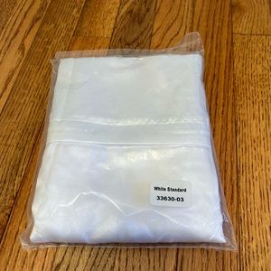 Brand new white satin white pillow cases